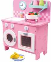 Feest roze houten speelgoedkeuken 40 x 20 x 45 cm
