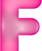Feest roze letter f opblaasbaar