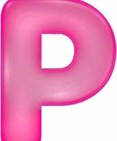 Feest roze letter p opblaasbaar