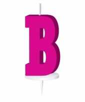 Feest roze naam kaarsje letter b
