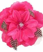 Feest roze tropische bloem met clip
