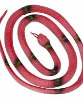 Feest rubberen slang rood 140 cm