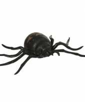 Feest rubberen spin zwart 10 cm