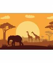 Feest safari dieren thema africa vlag 90 x 150 cm