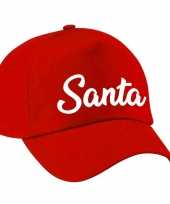 Feest santa kerst verkleed pet rood voor kinderen