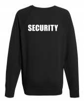 Feest security tekst grote maten sweater trui zwart heren