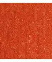 Feest servetten elegance oranje 3 laags 15 st