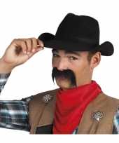 Feest sheriff deputy snor zwart