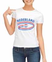 Feest-shirts met vlaggen thema nederland dames