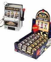 Feest sleutelhanger fruitmachine zilver