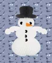 Feest sneeuwpop man van brandvertragend papier