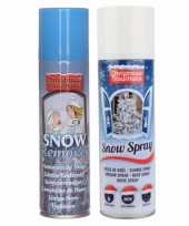Feest sneeuwspray set 1x spuitsneeuw bus 150 ml en 1x reinigingsspray 125 ml 10249352