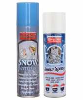 Feest sneeuwspray set 1x spuitsneeuw bus 600 ml en 1x reinigingsspray 125 ml