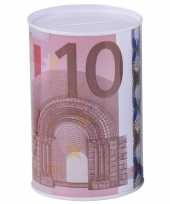 Feest spaarpot 10 euro biljet 13 x 15 cm