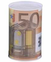 Feest spaarpot 50 euro biljet 8 x 11 cm