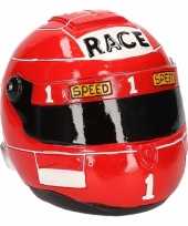 Feest spaarpot rode race helm