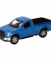 Feest speelgoed blauwe ford f 150 auto 12 cm