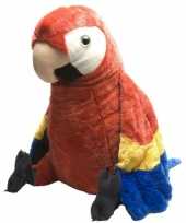 Feest speelgoed knuffel rode papegaai 76 cm