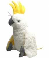 Feest speelgoed knuffel witte papegaai 76 cm