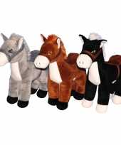 Feest speelgoed knuffels bruin paard 30 cm