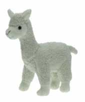 Feest speelgoed knuffels witte alpaca 23 cm