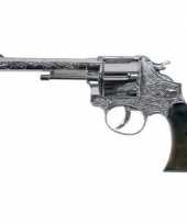 Feest speelgoed plaffertjes klappertjes pistool 12 schots zilver 25 cm