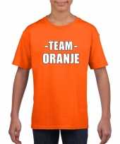 Feest sportdag team oranje shirt kinderen