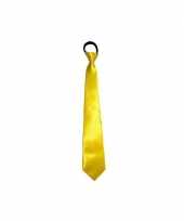 Feest stropdas geel glanzend