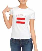 Feest t-shirt met vlag oostenrijk print voor dames