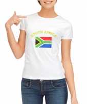 Feest t-shirt met vlag zuid afrika print voor dames