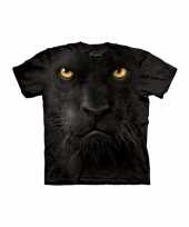 Feest t-shirt voor kinderen met de afdruk van een zwarte luipaard