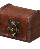 Feest tandendoosje donkerbruin 8 cm