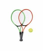 Feest tennis set groen rood voor kinderen