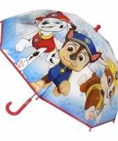 Feest transparante paw patrol chase paraplu voor jongens 71 cm