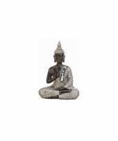 Feest tuin beeldje boeddha 21 cm