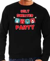 Feest ugly sweater party foute kersttrui outfit zwart voor heren