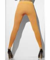 Feest verkleed leggings voor dames oranje