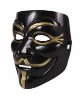 Feest verkleed vendetta masker zwart