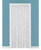 Feest vliegengordijn deurgordijn kattenstaart grijs wit 90 x 220 cm