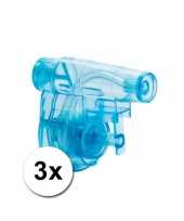 Feest voordelige mini waterpistooltjes blauw 3x