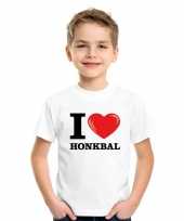 Feest wit i love honkbal t-shirt kinderen