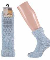 Feest wollen sokken in lichtblauw voor meisjes maat 23 26