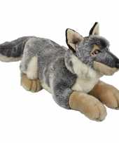 Feest wolven speelgoed artikelen wolf knuffelbeest grijs 50 cm