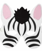 Feest zebra foam masker voor kinderen