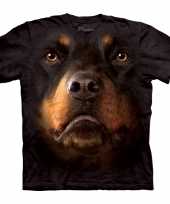 Feest zwart honden t-shirt rotweiler
