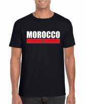 Feest zwart marokko supporter t-shirt voor heren