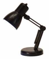 Feest zwart mini bureau lampje op batterij 9 cm