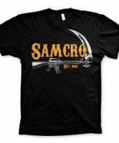 Feest zwart samcro t-shirt voor heren