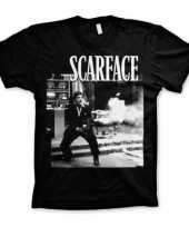 Feest zwart scarface wanna play rough t-shirt