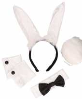 Feest zwart witte playboy bunny outfit